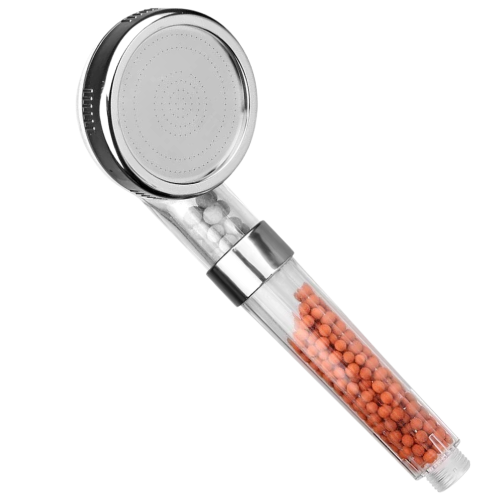 Pommeau de douche ionique à haute pression Rymerce, pièce de plomberie, avec jets pour une douche revitalisante et efficace.