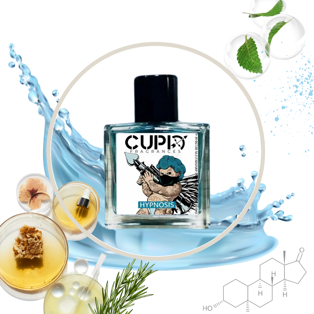 Parfum aux phéromones Rywolt, cosmétique, flacon élégant, ideal para atrair e seduzir com fragrância envolvente.