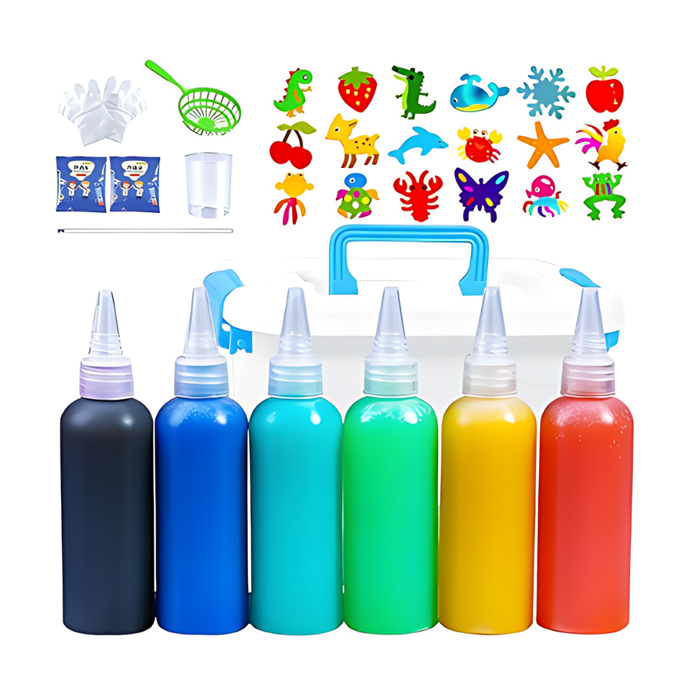 Kit de 6 brinquedos de elfo mágico aquático da Fridja, educativo, seguro e ideal para diversão infantil.