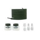 Lacetes de fechamento seguros e na moda da marca Peralng, na cor verde militar, com design resistente e estiloso.