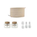Lacets de fermeture seguros e estilosos da marca Peralng em tom cáqui, com design moderno para calçados.