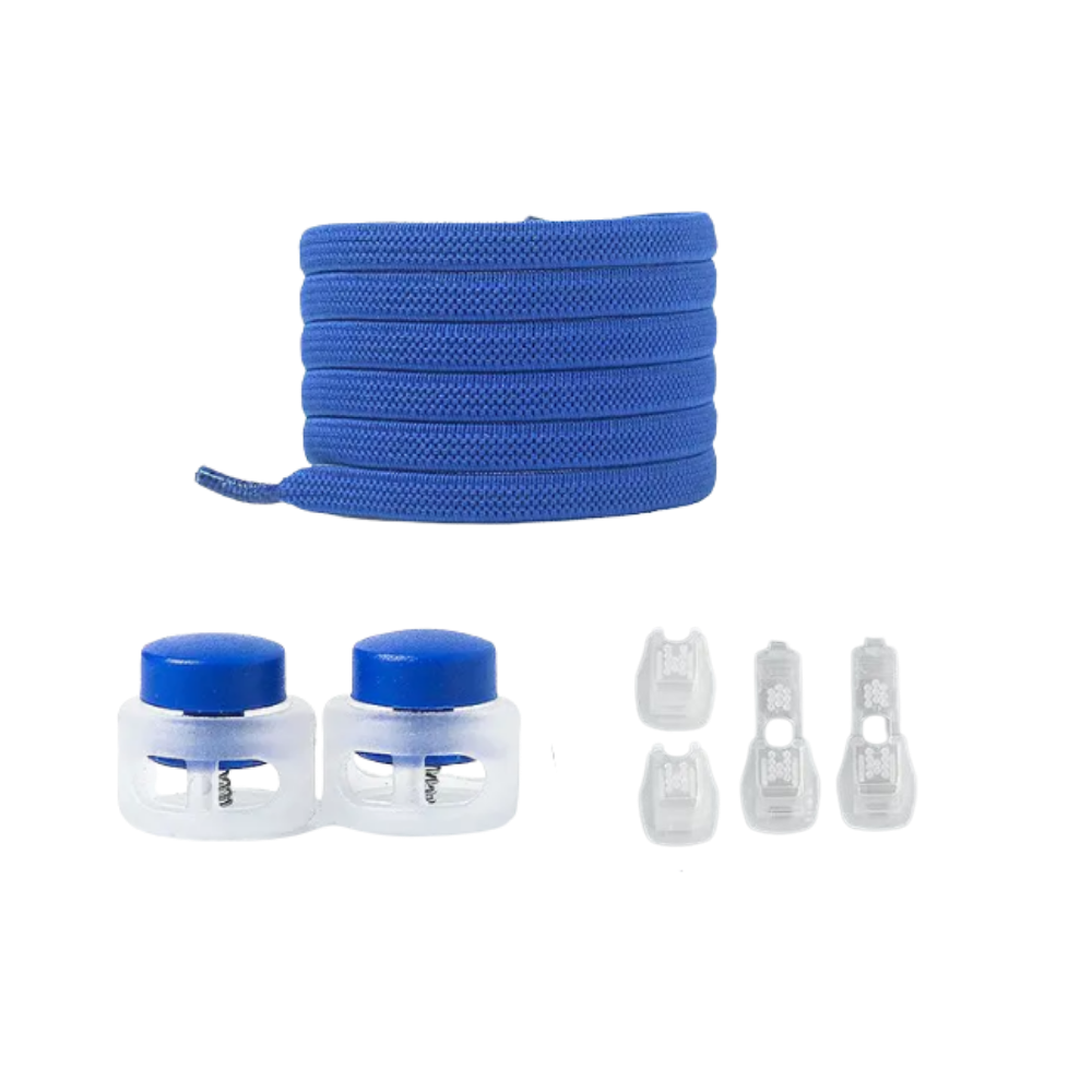 Lacets de fermeture seguros e modernos da marca Peralng, em azul royal, feitos para garantir segurança e estilo aos calçados.