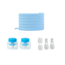 Lacetes de moda da Peralng em azul claro, com fechos seguros e estilosos para calçados.