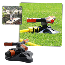 Dispositivo de irrigação ajustável Saikoo com alcance de 360 graus para irrigação eficiente no jardim.