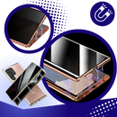 Capa de telefone Samsung com vidro de privacidade da Tvcmall, protegendo a tela contra olhares indesejados.