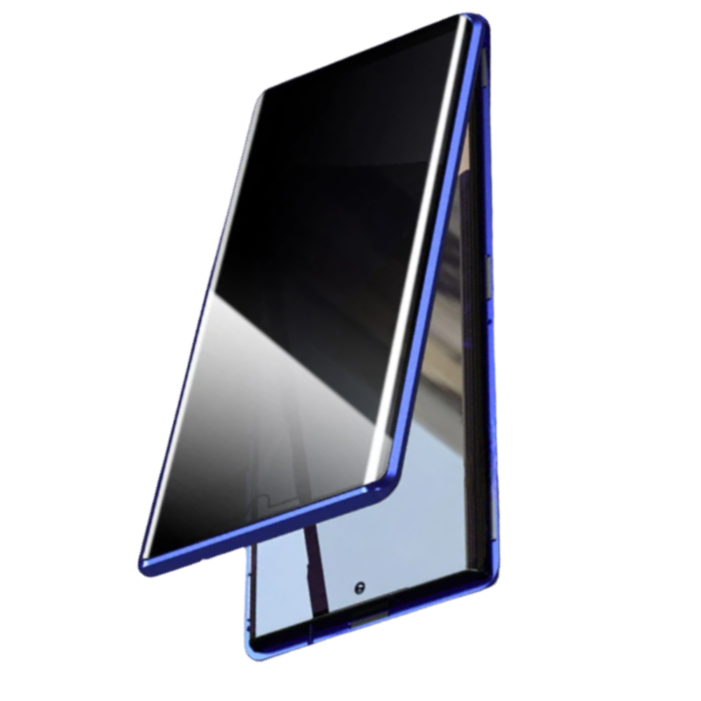 Capinha de telefone Samsung com vidro de privacidade azul, proteção para tela e design elegante da Tvcmall.