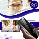 Capa de telefone Samsung com vidro de privacidade Tvcmall, proteção contra olhares indesejados, visível na imagem.