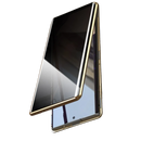 Capa de telefone Samsung com vidro de privacidade dourado da Tvcmall, protegendo a tela contra olhares indesejados.
