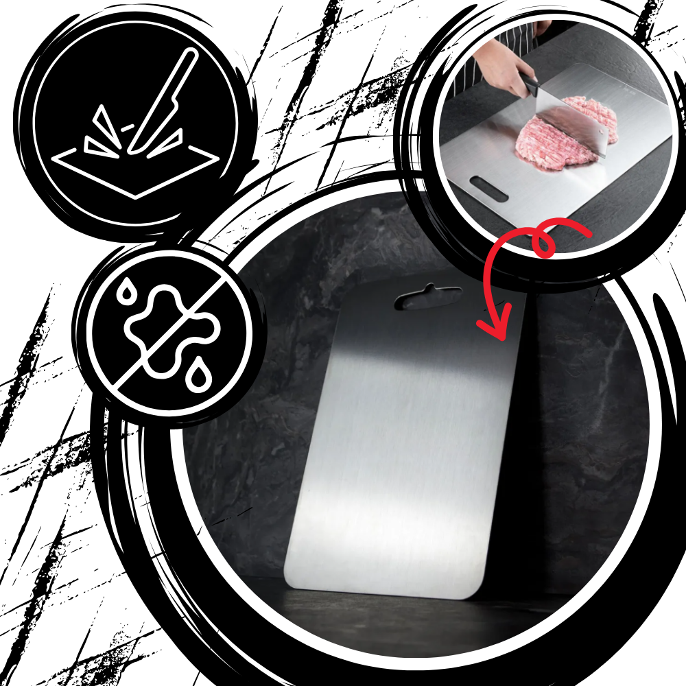 Tábua de corte em titânio resistente a riscos da marca Ametoys, utensílio de cozinha durável e de alta qualidade.