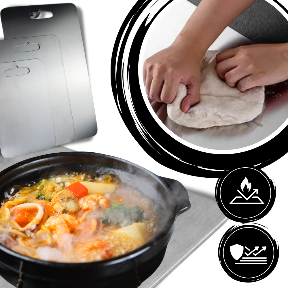 Tábua de corte em titânio resistente a riscos da marca Ametoys, utensílio de cozinha durável e fácil de limpar.