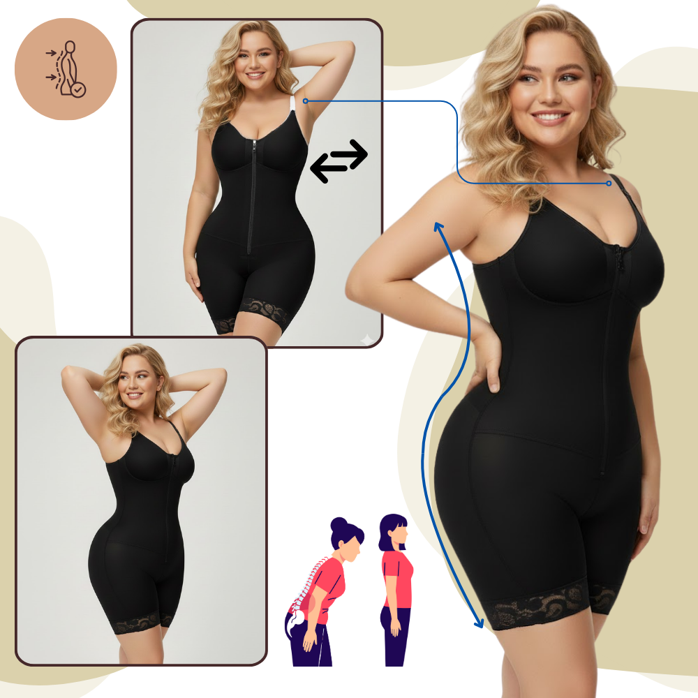 Body sculptant sem costura Leapair, roupa modeladora que valoriza a silhueta, com design ajustado e confortável.