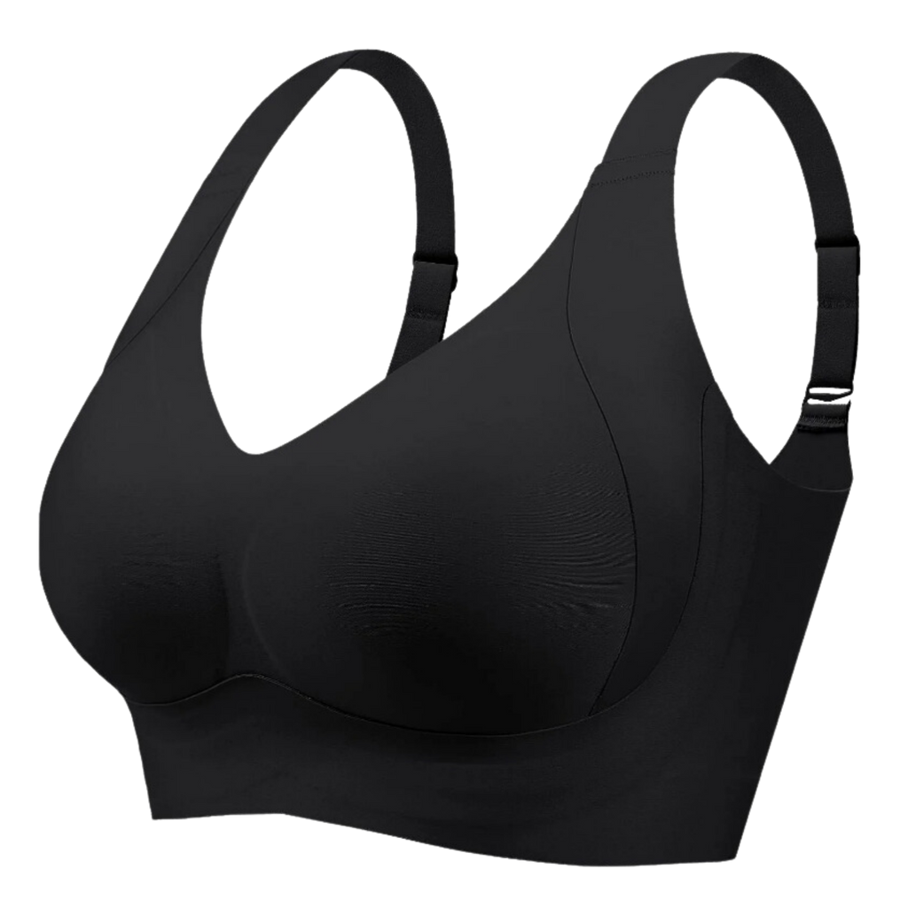 Soutien-gorge respirante sem costura da Body Effect, lingerie preta, confortável e sem costura, ideal para uso diário.