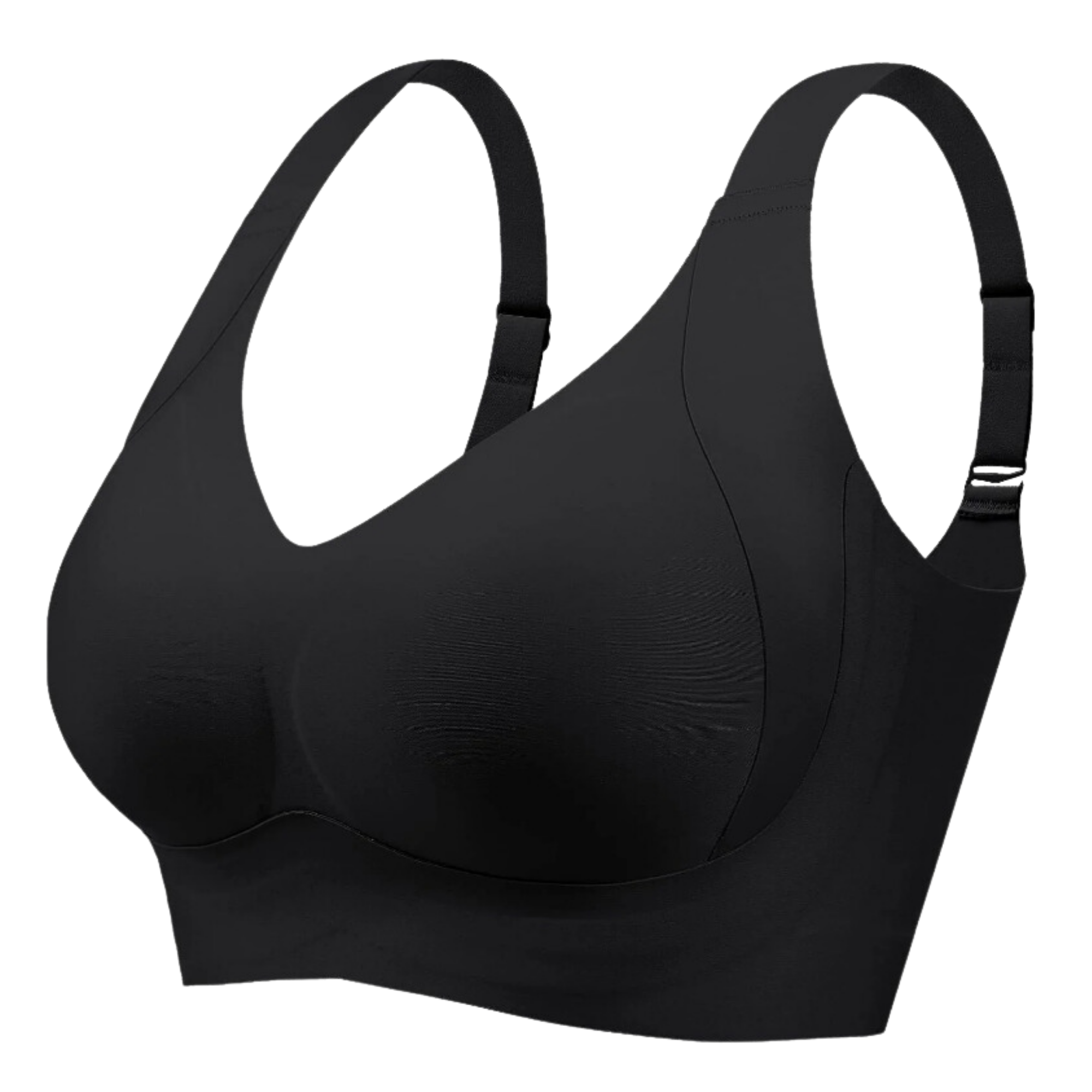 Soutien-gorge respirante sem costura da Body Effect, lingerie preta, confortável e sem costura, ideal para uso diário.