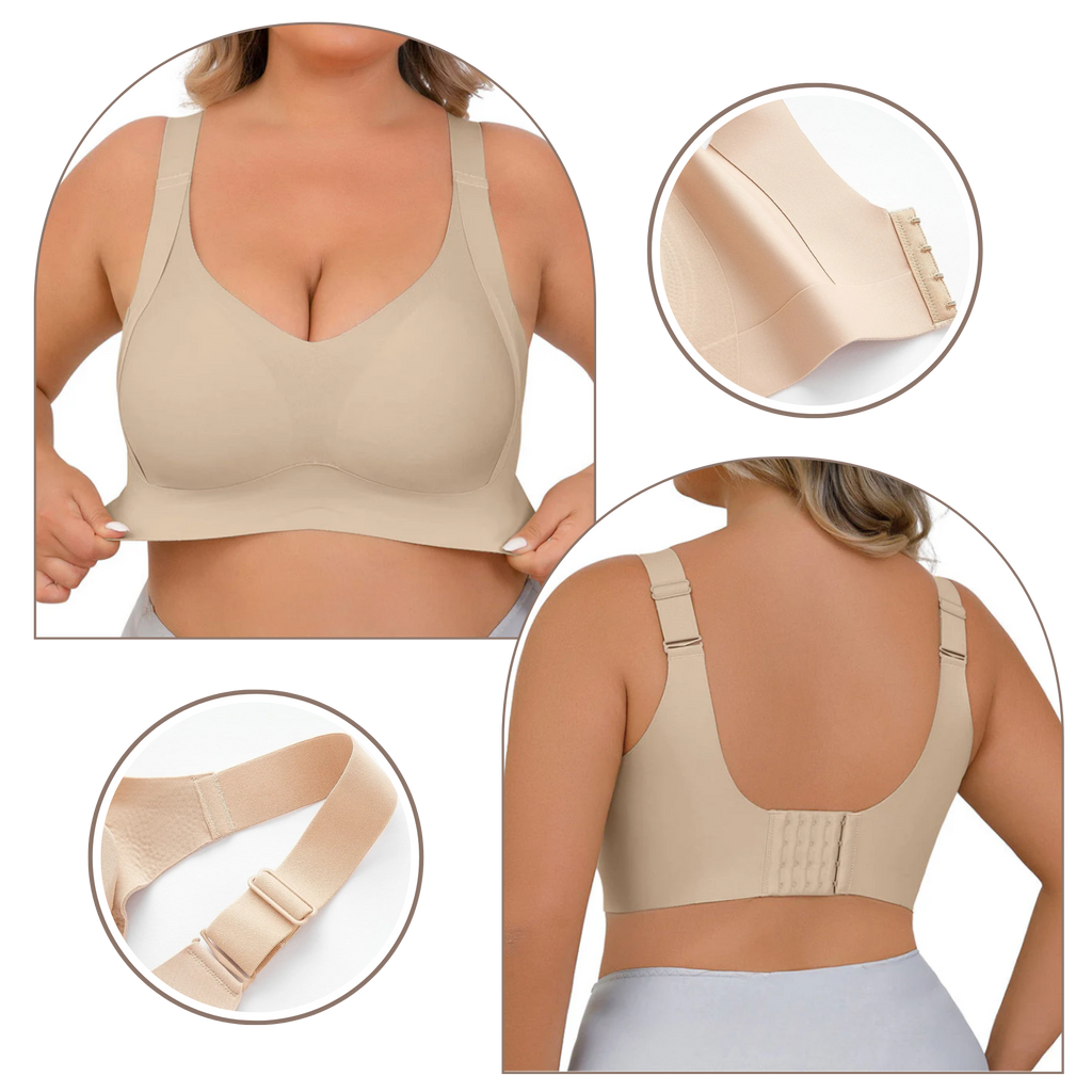 Soutien-gorge respirante sem costura da Body Effect, confortável e leve, ideal para uso diário com design sem costuras.