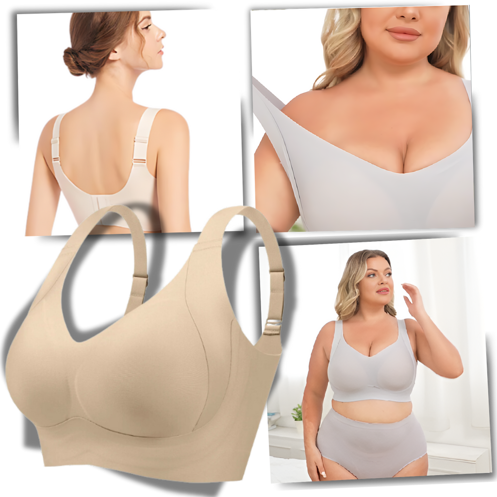 Soutien-gorge respirante sem costura da Body Effect, ideal para conforto e modelagem invisível, com tecido leve e respirável.