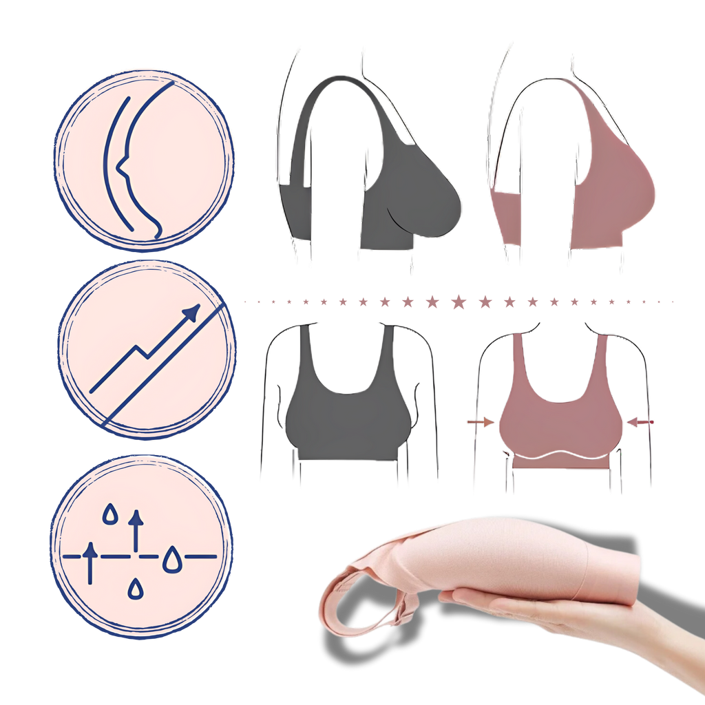 Soutien-gorge respirante sem costura da Body Effect, suporte confortável e invisível para uso diário.