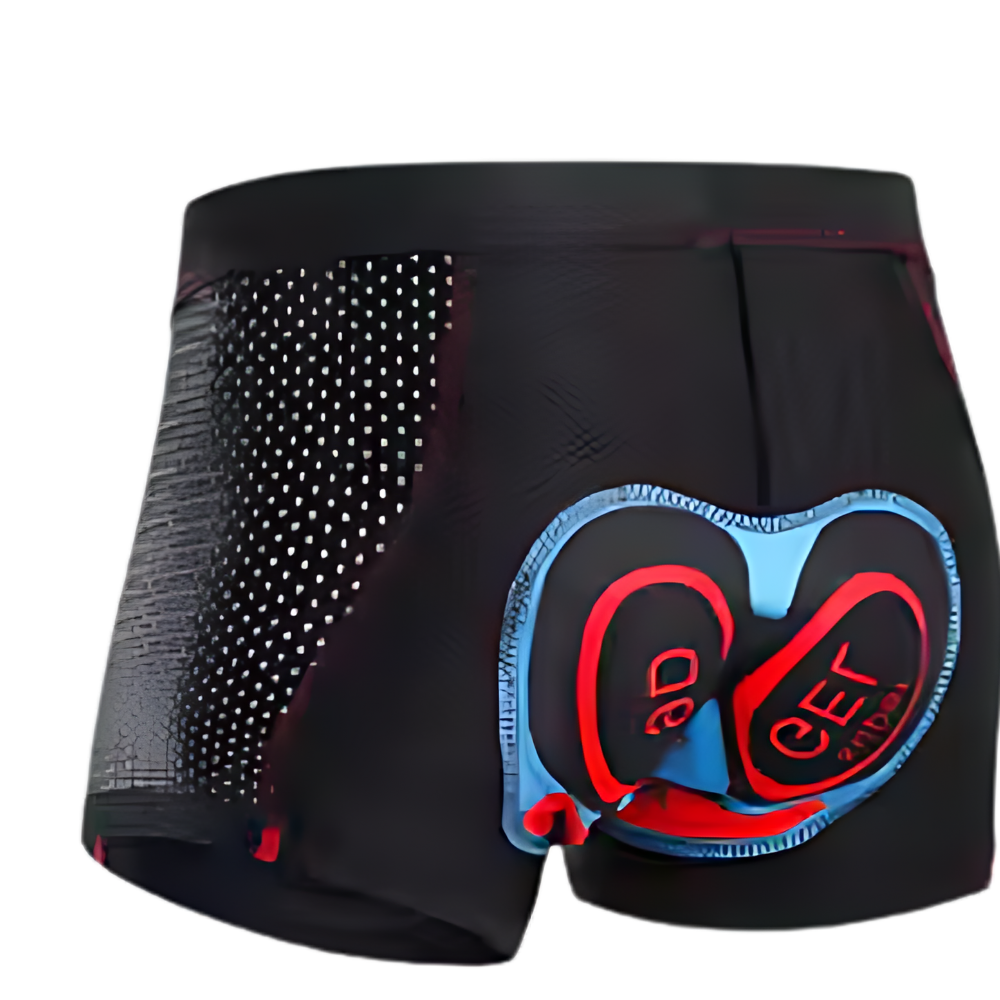 Short de ciclismo Homyl, calça sem costuras e acolchoada em tecido azul para roupas de fitness e esportes.