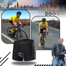 Short de ciclismo Homyl, rembourrado e sem costuras, ideal para roupas de fitness e esportes, confortável para pedalar.