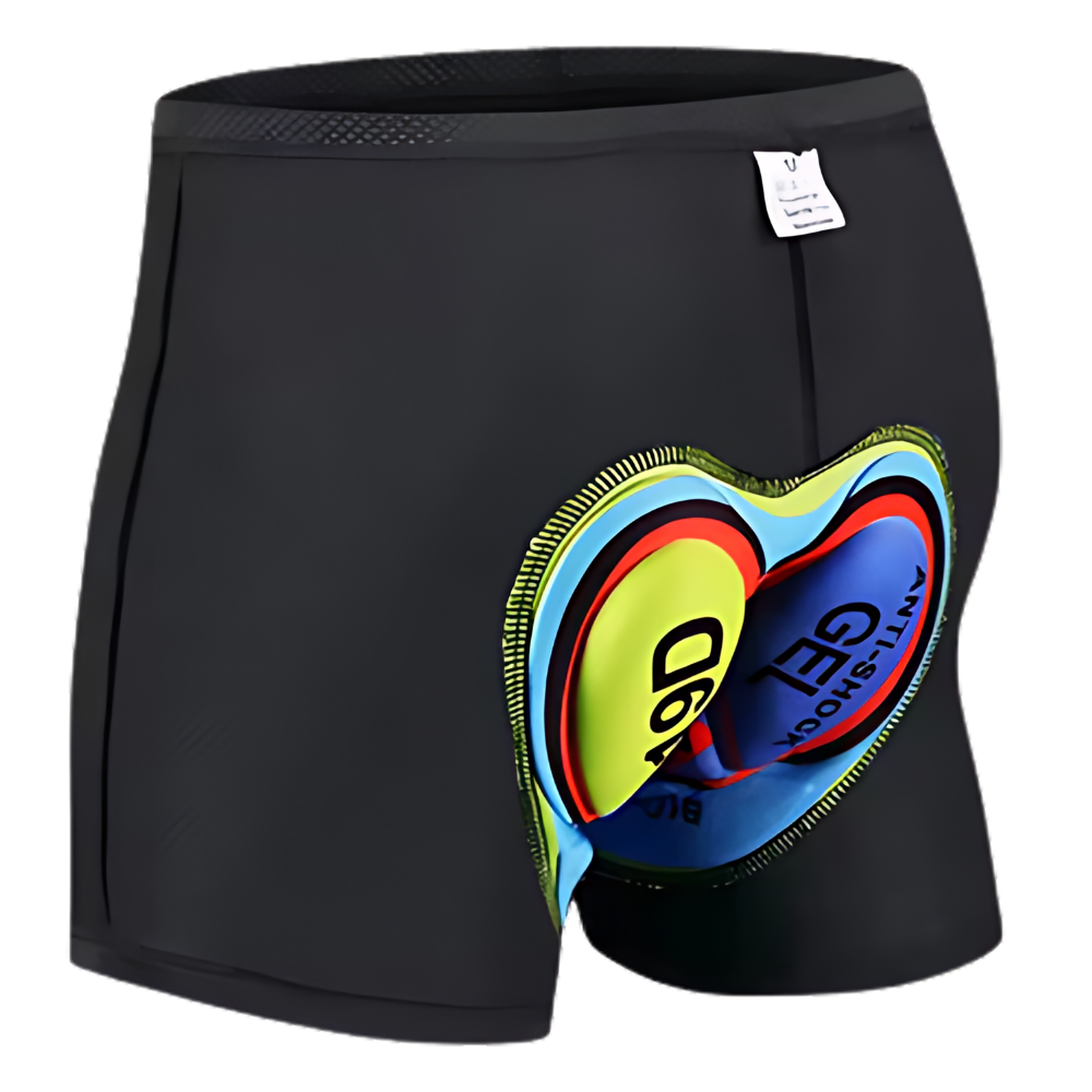 Short de ciclismo Homyl, calção sem costuras e acolchoado, em cor verde, ideal para roupas de fitness e esportes.