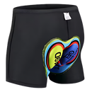 Short de ciclismo Homyl, calção sem costuras e acolchoado, em cor verde, ideal para roupas de fitness e esportes.