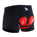 Short de ciclismo Homyl, bermuda acolchoado sem costura, em tecido vermelho, ideal para roupas de fitness e esportes.