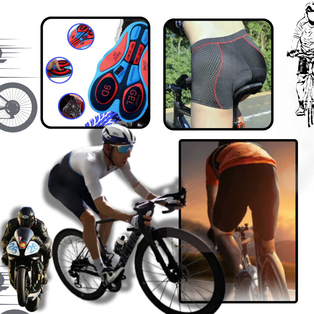 Short de bike rembourré sem costura da Homyl, ideal para ciclismo e atividades esportivas, com design confortável e ajustado.