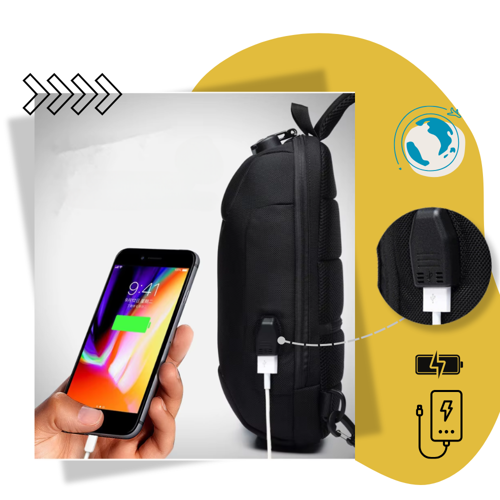 Bolsa tiracolo antivol Shapeueng, bagagem e maroquineria, com fechos seguros e design compacto para carregar em qualquer lugar.