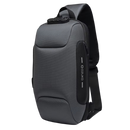 Bolsa tiracolo antivol cinza da Shapeueng, com fechos seguros e design compacto para viagem e uso diário.
