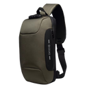 Bolsa de ombro antivol Shapeueng na cor verde, com compartimentos seguros para viagem e itens pessoais.