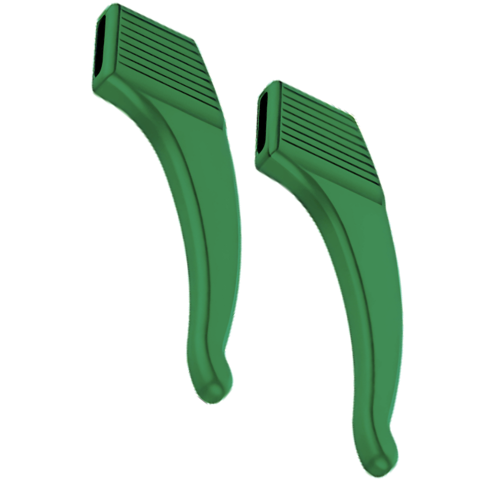 Almofadas antideslizantes verdes para hastes de óculos Homyl, protetores seguros para o conforto e estabilidade das lentes.