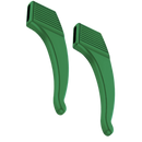 Almofadas antideslizantes verdes para hastes de óculos Homyl, protetores seguros para o conforto e estabilidade das lentes.