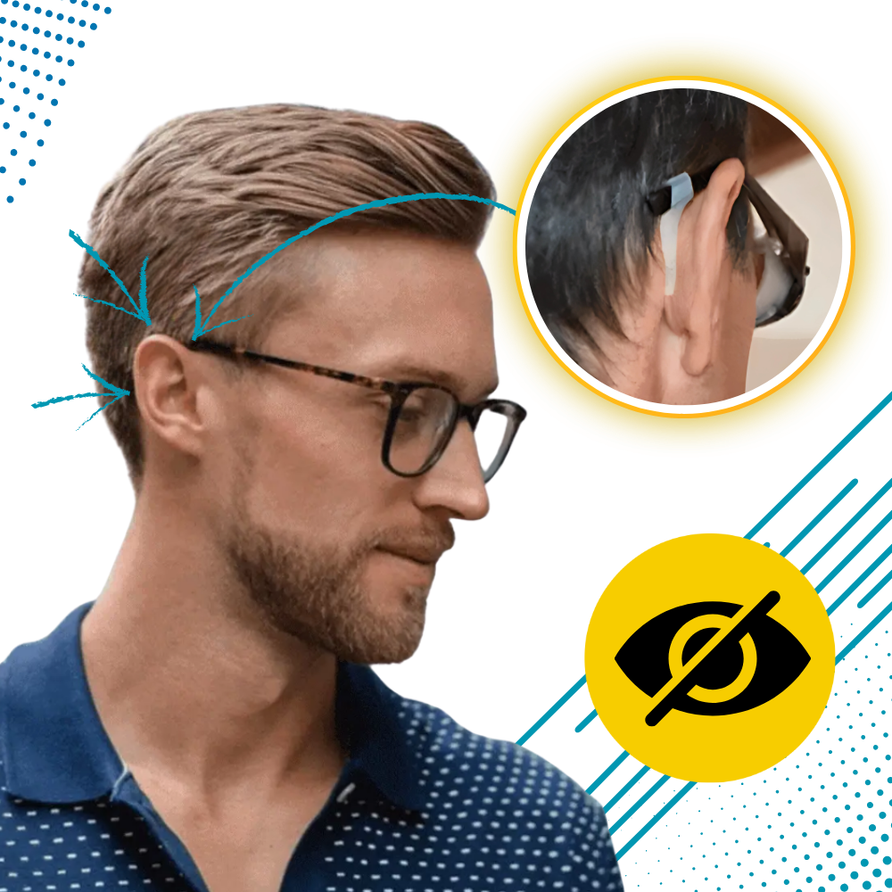 Almofadas antideslizantes invisíveis para hastes de óculos Homyl, proteção e conforto para os olhos.