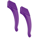 Almofadas antideslizantes para hastes de óculos Homyl, proteção e conforto para cuidados dos olhos, em cor roxa.