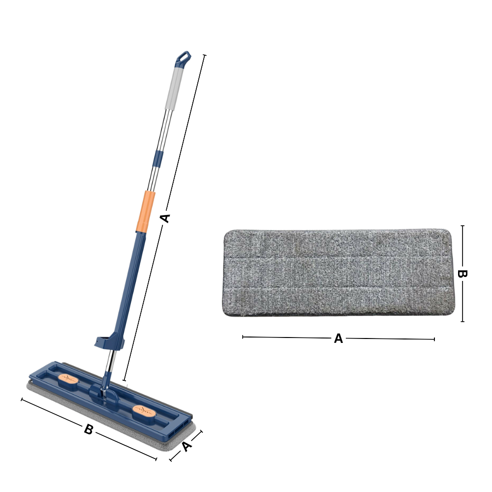 Mop rotativo com balde para limpeza doméstica da marca Simpli-Magic, com sistema de torção automática e balde incluído.