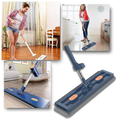 Mop de limpeza com balde de fechamento automático da Simpli-Magic, com cabeça de esfregação auto-espremida e balde de suporte
