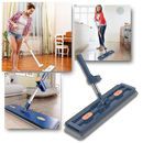 Mop de limpeza com balde de fechamento automático da Simpli-Magic, com cabeça de esfregação auto-espremida e balde de suporte