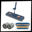 Balai plat para limpeza com balde de auto-espremedor, marca Simpli-Magic, ideal para limpeza doméstica com mop de lavagem fácil
