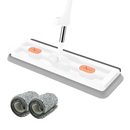 Mop de limpeza com balde de enxágue automático da Simpli-Magic, esfregão de fibra branca com sistema de torção.