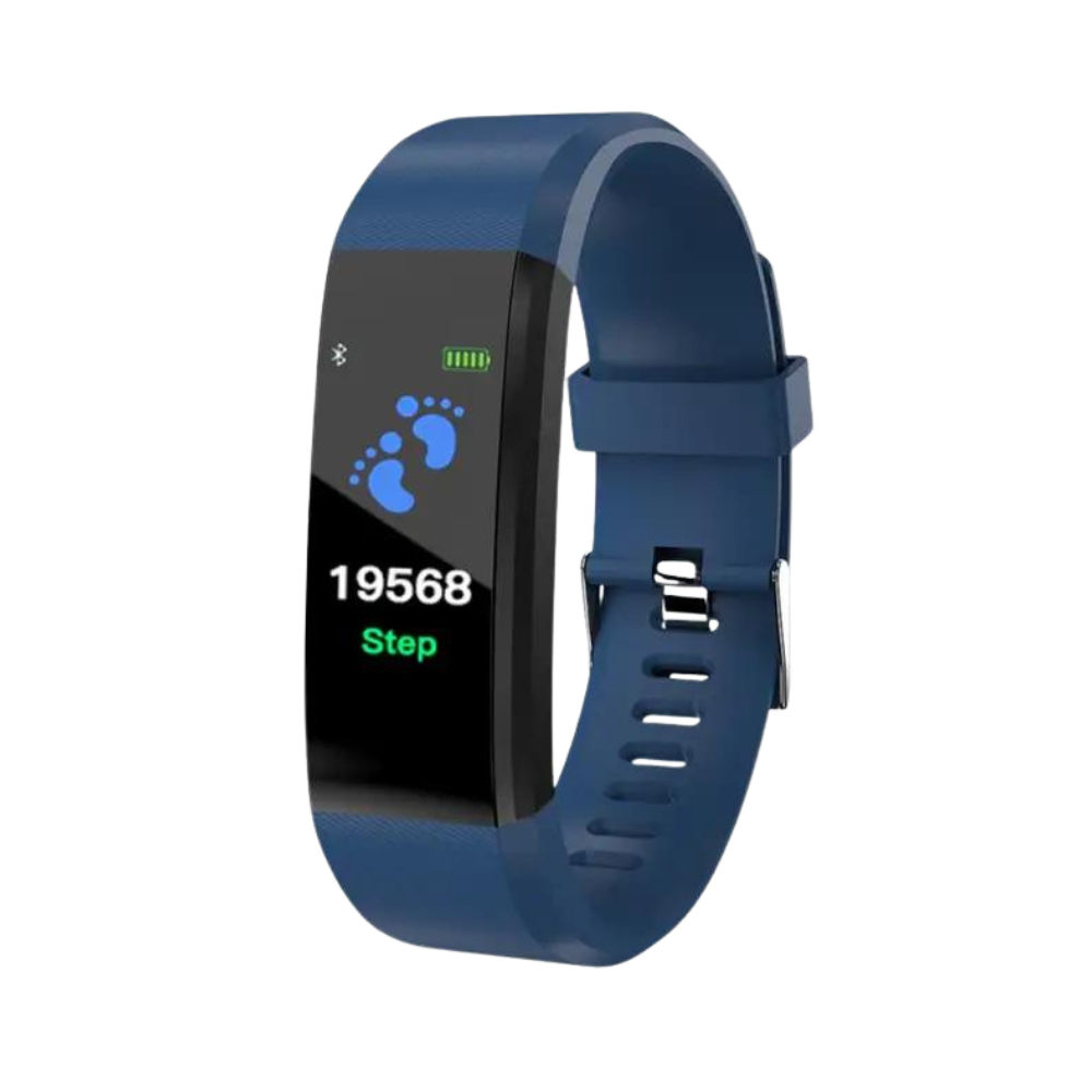Relógio inteligente azul da Anself para idosos, acessório eletrônico com tela e funções de monitoramento para idosos.