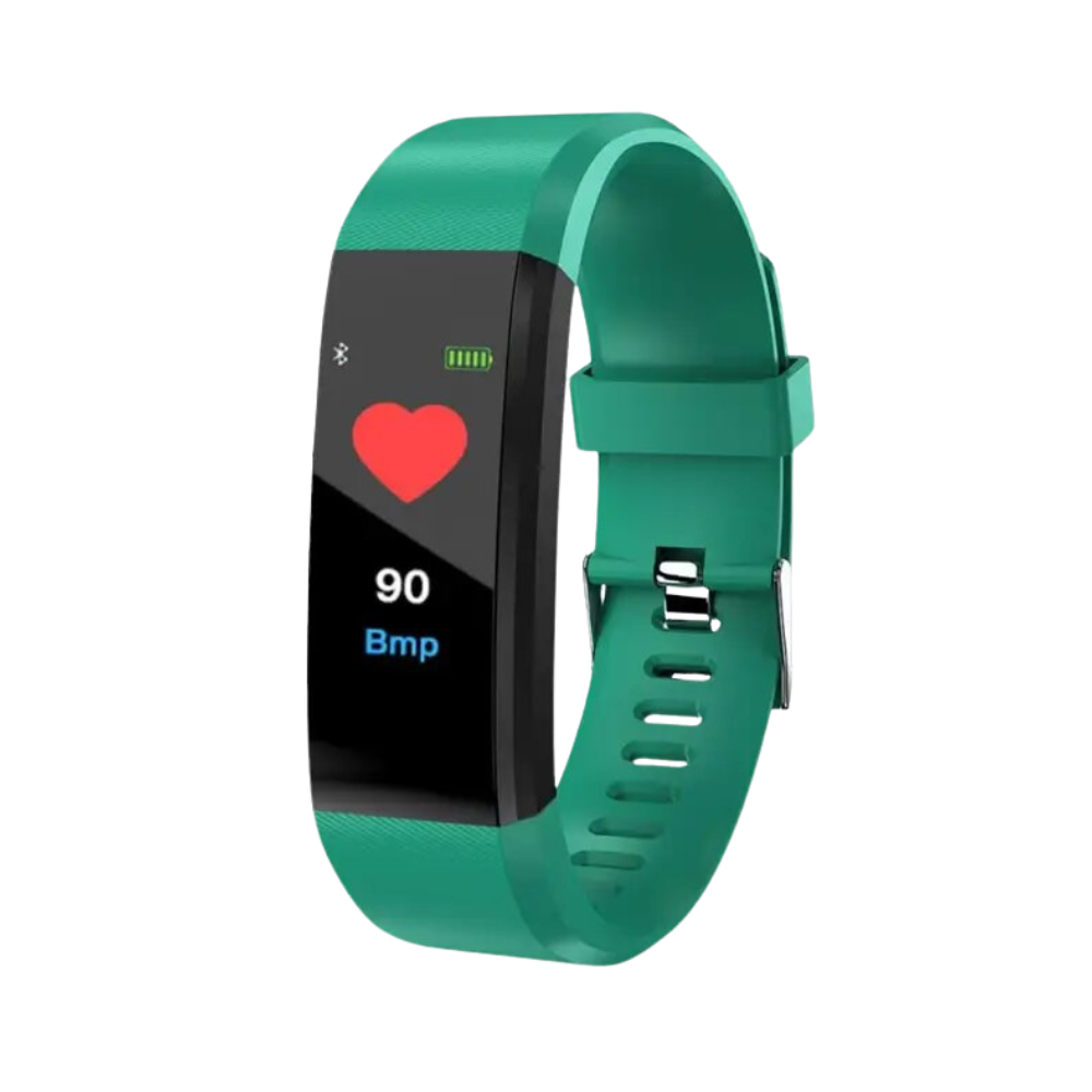 Relógio inteligente verde da Anself para idosos, com tela digital e pulseira confortável, acessório eletrônico para cuidados de saúde.