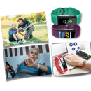 Relógio inteligente Anself para idosos com tela sensível ao toque, monitor de saúde e funções de assistência para idosos.