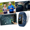 Relógio inteligente Anself para idosos, com tela digital, pulseira confortável e funções de monitoramento de saúde.
