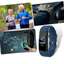 Relógio inteligente Anself para idosos, com tela digital, pulseira confortável e funções de monitoramento de saúde.