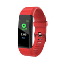 Relógio inteligente vermelho para idosos da marca Anself, com tela digital e pulseira confortável para uso diário.