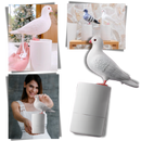 Distributeur de sabonete líquido automático em forma de pomba da marca Jsaert, com sensor de movimento para uso fácil e higiênico.