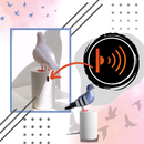 Distributeur de sabonete automático em formato de pombo da Jsaert, com sensor para dispense sem toque, em peça decorativa para banheiro.