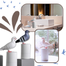 Distributeur de savon automático em forma de pombo da Jsaert, com sensor para uso sem toque, em design de pombo branco.