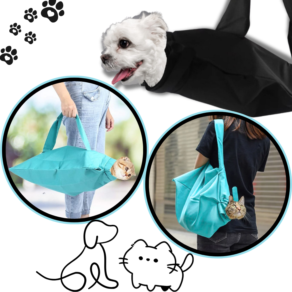 Bolsa de transporte serein para gato, acessório para caixas de transporte de animais, marca Elaydool, vista lateral.
