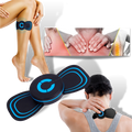 Mini massageador elétrico para pescoço da marca Setoy, dispositivo portátil para relaxamento muscular e alívio de tensões.