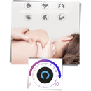Mini massageador elétrico para o pescoço Setoy, dispositivo portátil para relaxamento e alívio de tensões musculares.